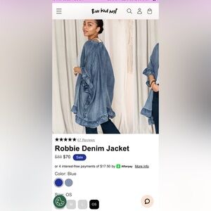 Three Bird Nest Light Blue Denim Jacket